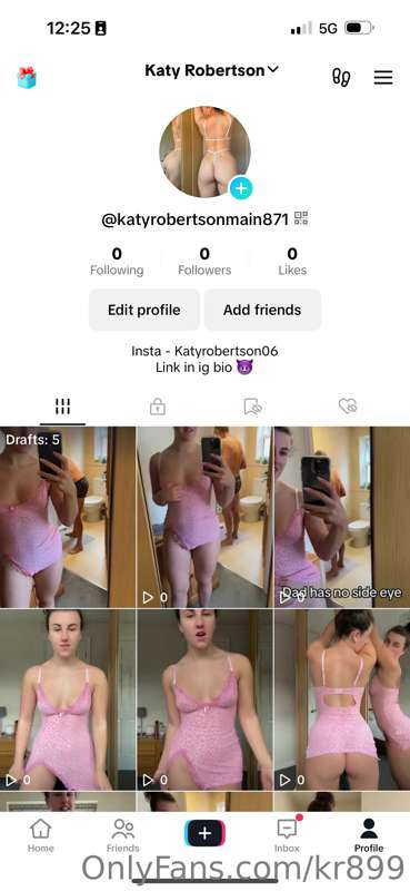 Run up brand new main TikTok https://www.tiktok.com/@katyrob..