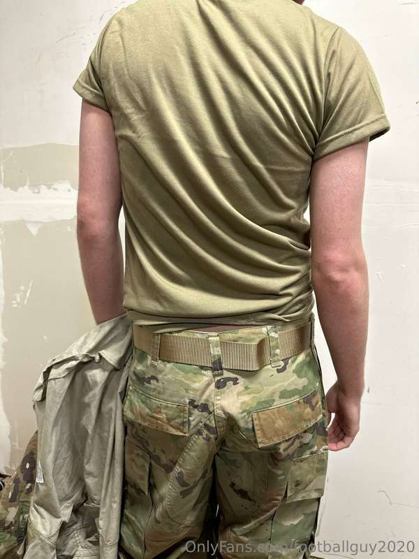 The private doing a little stripping down to his military br.. 14
