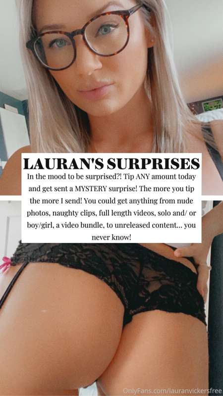 It's time for Lauran's Surprises! 🤫 In the mood to be surpri..
