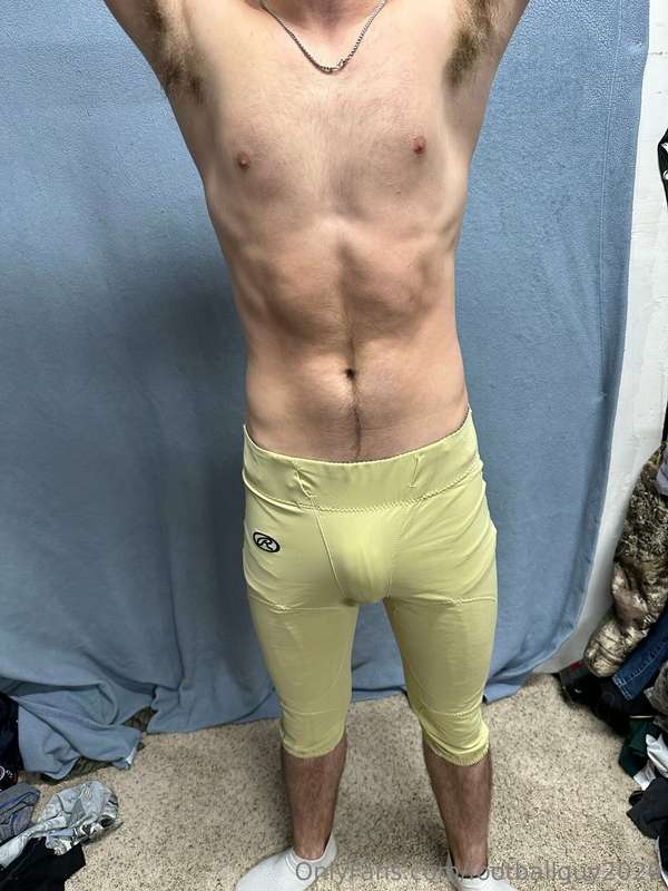 The new private in football gear and a wrestling singlet! 15