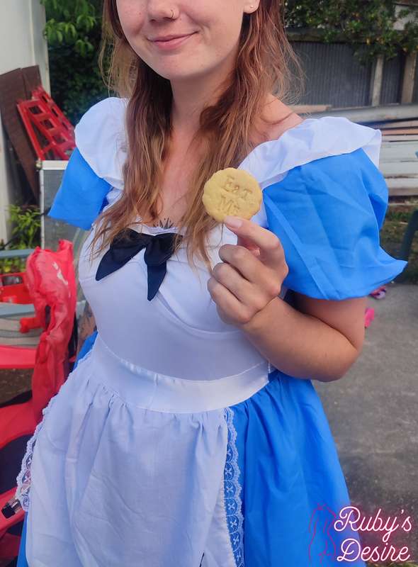 Bought this cute Alice costume for Halloween—blonde wig and .. 2