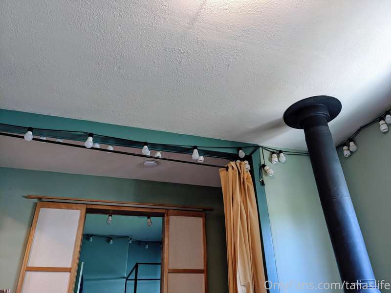 View of my house at an odd angle. All these lights were here..