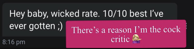 Have you got your cock rated by the COCK CRITIC yet? ??