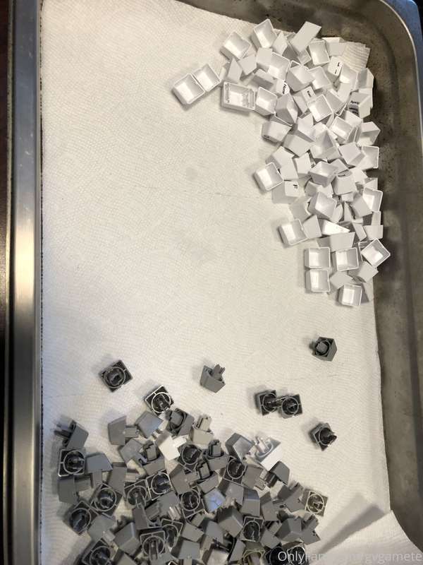 My weekend so far; cleaning and fixing some computer keyboar..