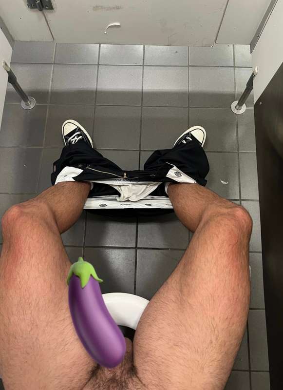 have you jerked off in a public bathroom
before?