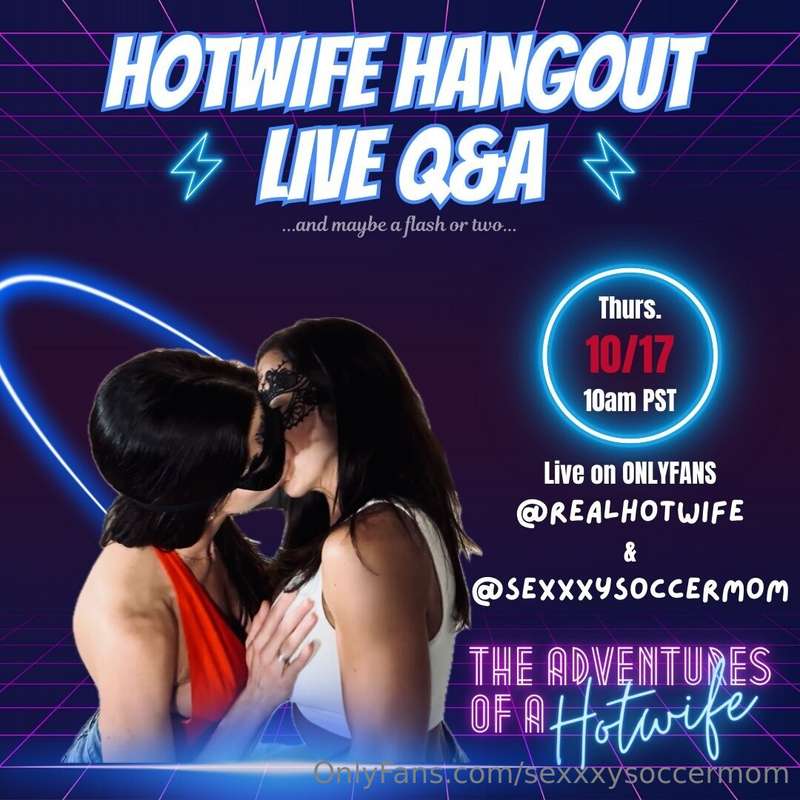 TOMORROW MORNING!!!Join me and my bestie @Realhotwife2 LIVE ..