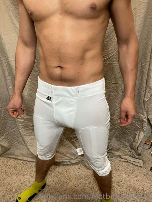 Football pants and a thong on the private! 22