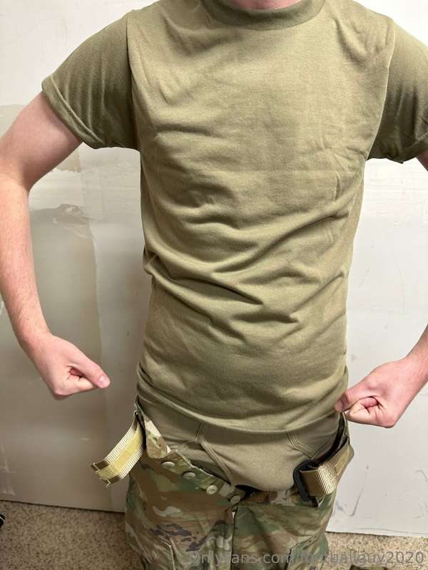The private doing a little stripping down to his military br.. 7