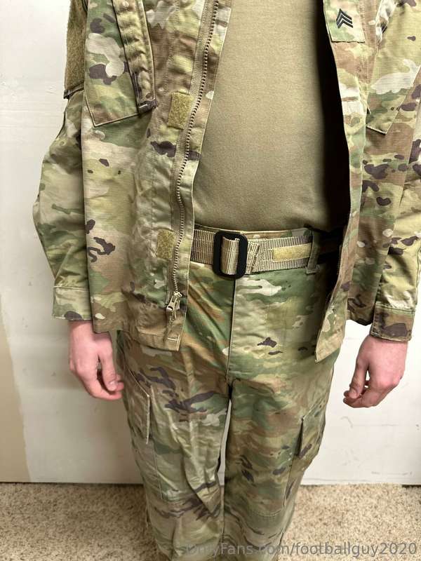 The private doing a little stripping down to his military br.. 25