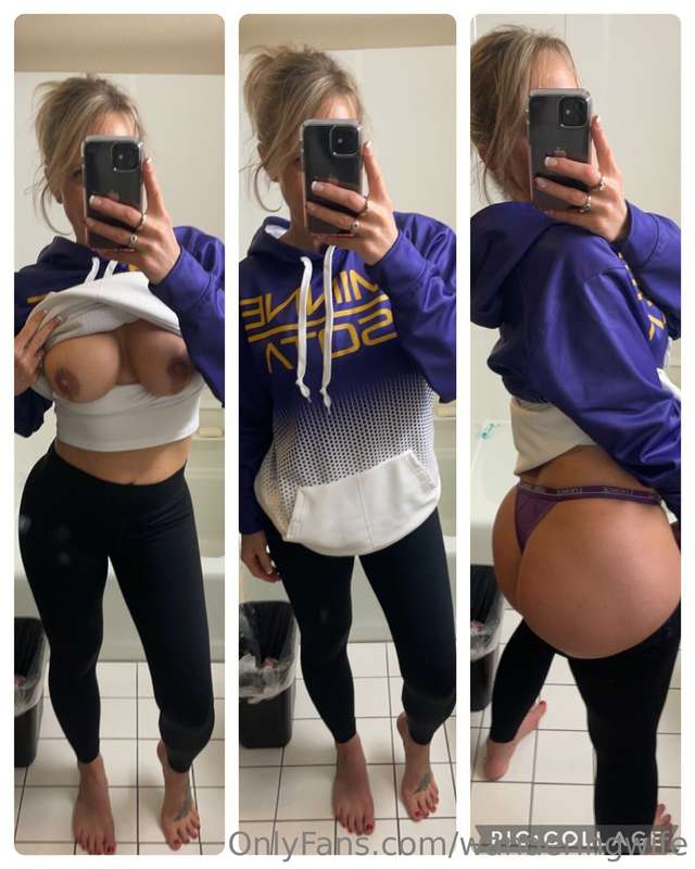 Here’s my tits and ass for the WIN!!💜💛🤍 Let’s go Vikes!!