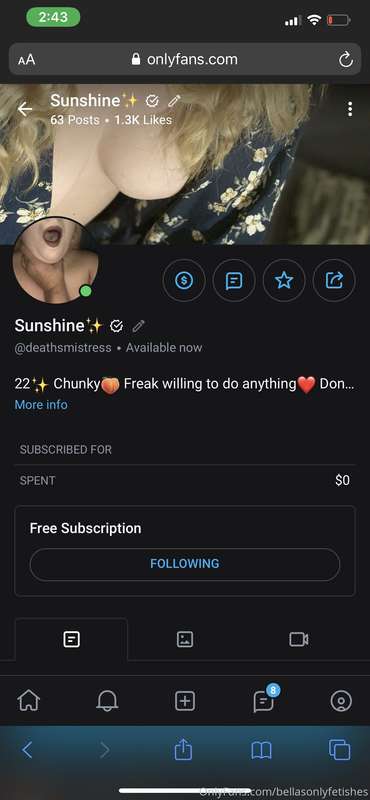 Check this hottie ❤️❤️❤️❤️‼️https://onlyfans.com/deathsmistr..