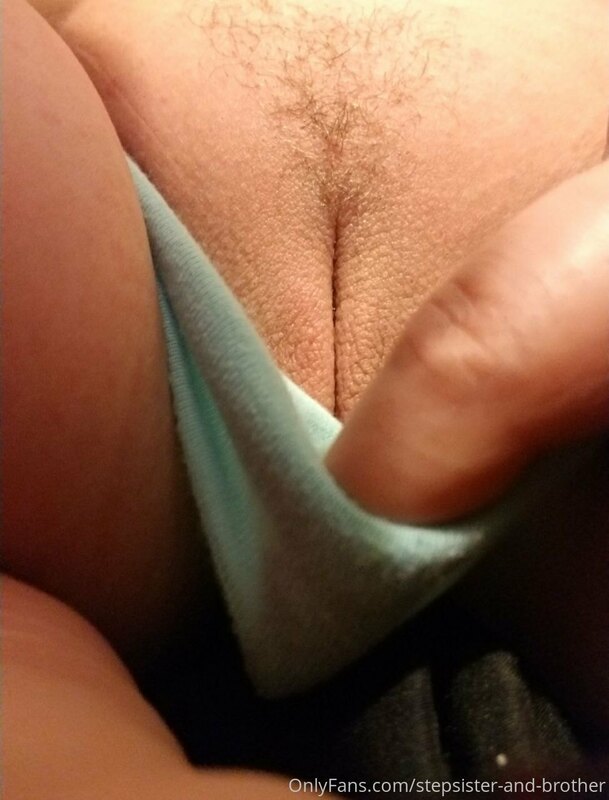 Peaking inside her panties