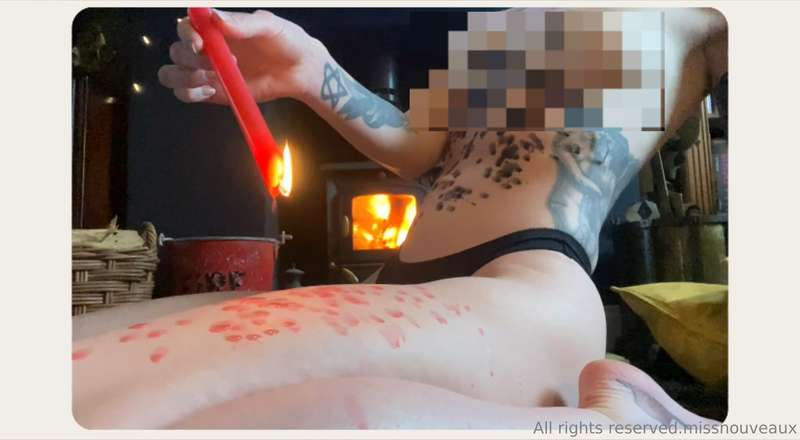 Who is into wax play? Turns out I am. Unlock for a topless 1..