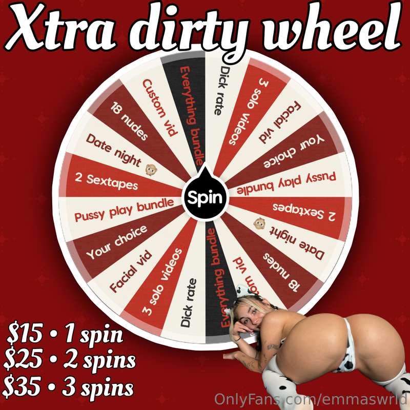 ❤️SPIN WHEEL IS BAAACK❤️💙15$ - 1 SPIN💙💙25$ - 2 SPINS💙💙35$ - ..