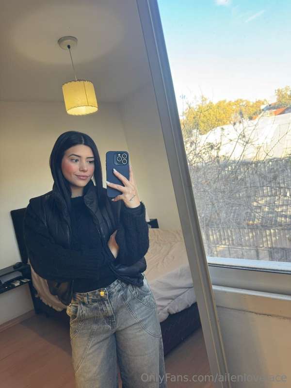 Just me, my oversized jeans, and a room that finally feels c..