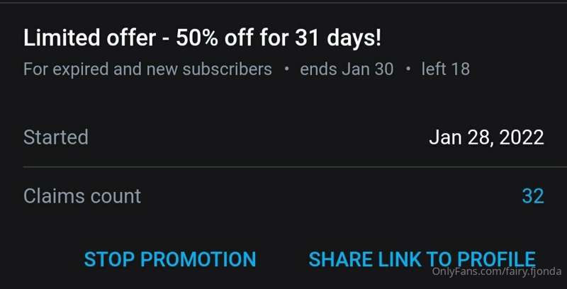 www.onlyfans.com/footfairyfjonda
LAST HOURS!
Huge sale, who ..