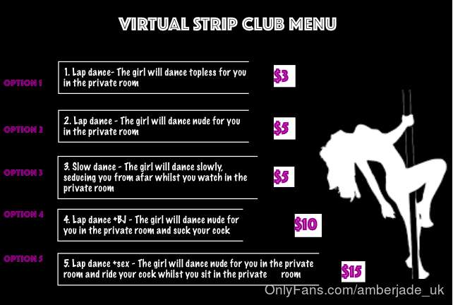 VIRTUAL STRIP CLUB

Get yourself a drink at the bar and take..