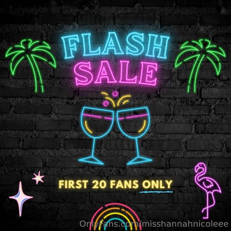 💥🥂 𝙁𝙇𝘼𝙎𝙃 𝙎𝘼𝙇𝙀 🥂💥
 
I’m only offering this to the FIRST 20 FA..