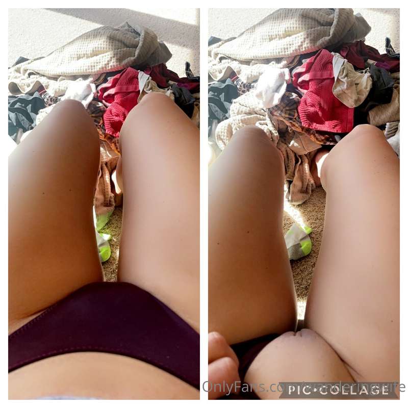 Less clothes to wash the better😉😘