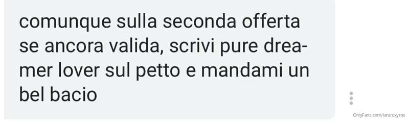 Altra richiesta esaudita 😘