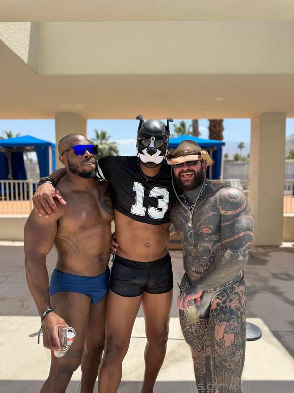 Having a blast in Palm Springs today 🌴 @doggoraeko @joey_tim..