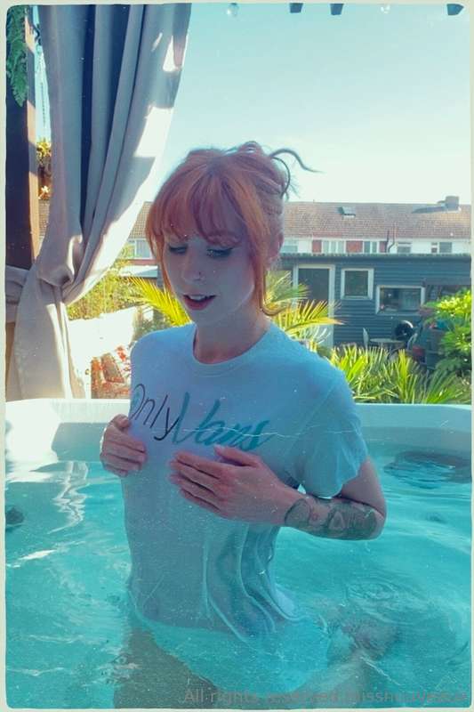 Unlock to move hands and see my nips through a wet white tee..