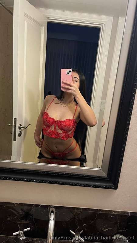 My red lingerie doesn’t just make a statement...it owns the ..