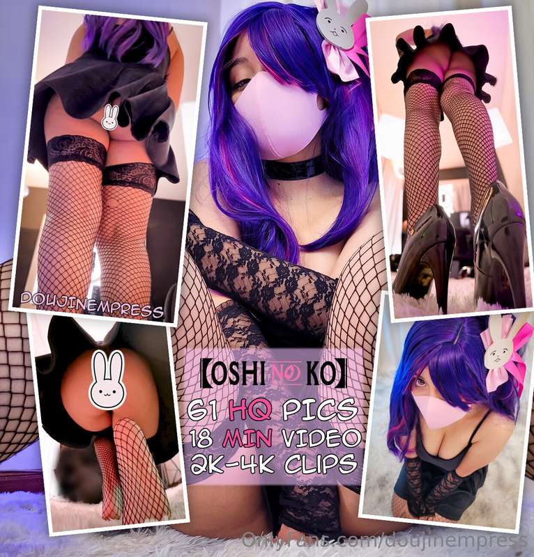 🩷 AI HOSHINO BLACK DRESS COSPLAY! 💜 (DM me if you want the s..