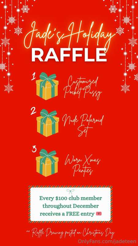 🎄DECEMBER RAFFLE 🎄 I’m holding a Holiday Raffle for the next..