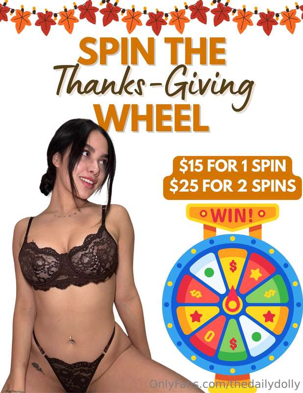 😏 feeling lucky, babe? give my wheel a spin and let’s see wh..