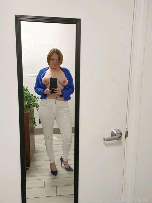 Mirror selfie at work ..happy Titty Tuesday