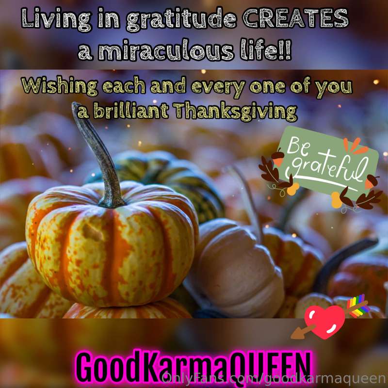 For all of those of you in the US, today is Thanksgiving Day..