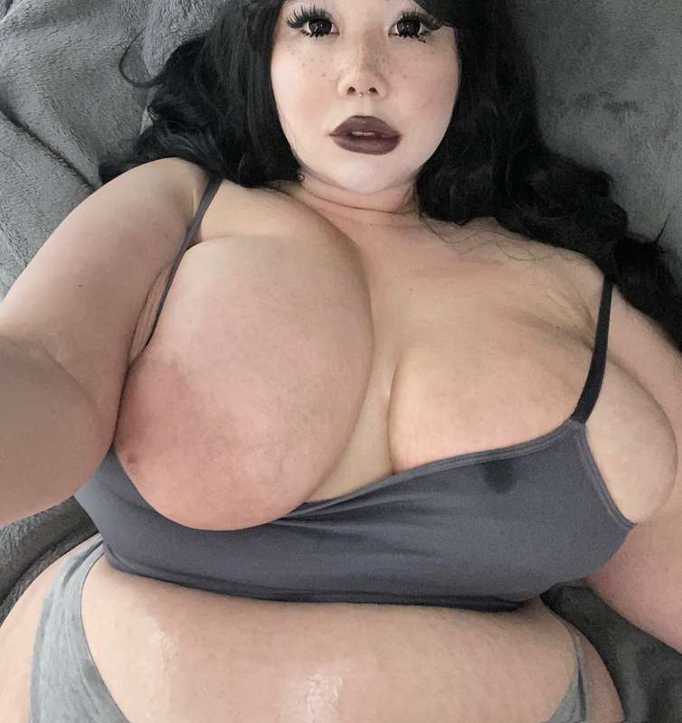 my titty is out so that means u need to lick and suck :3 sor..