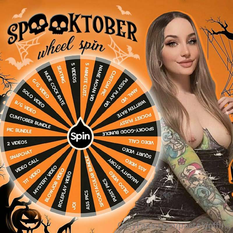 ***TRICK OR TREAT*** 🎃

only treats, no tricks 😜 spin to win.. 1