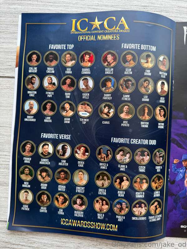 By the way here is the program for the ICCA’s just so you gu.. 5