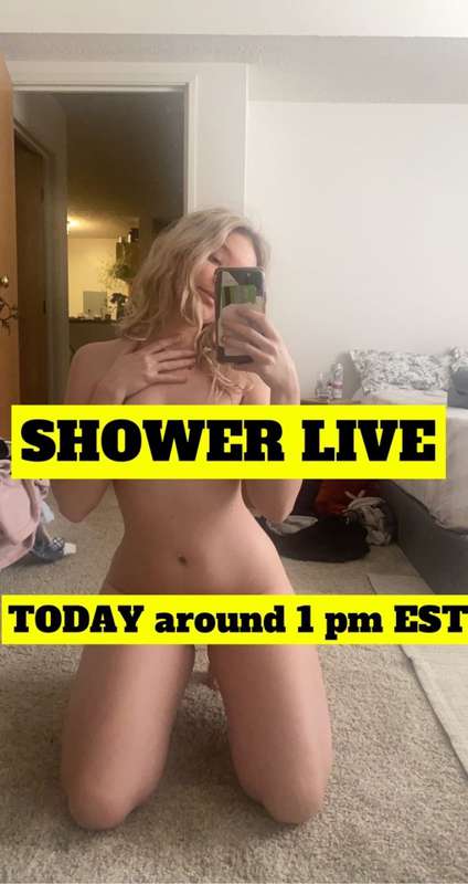 LIVE TODAY at 5 PM EST!!! (~1/2 hr FROM NOW) 
Strip, Shower,..