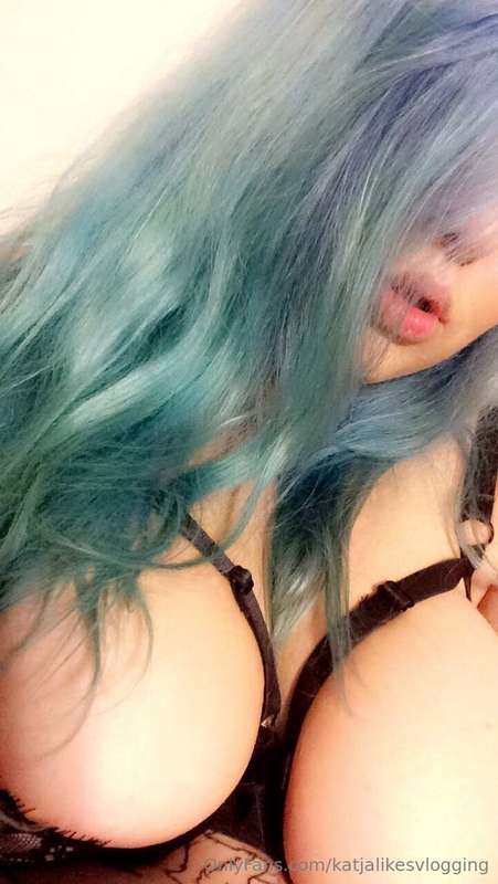 this was from when I dyed my hair blue, do you like fun hair..