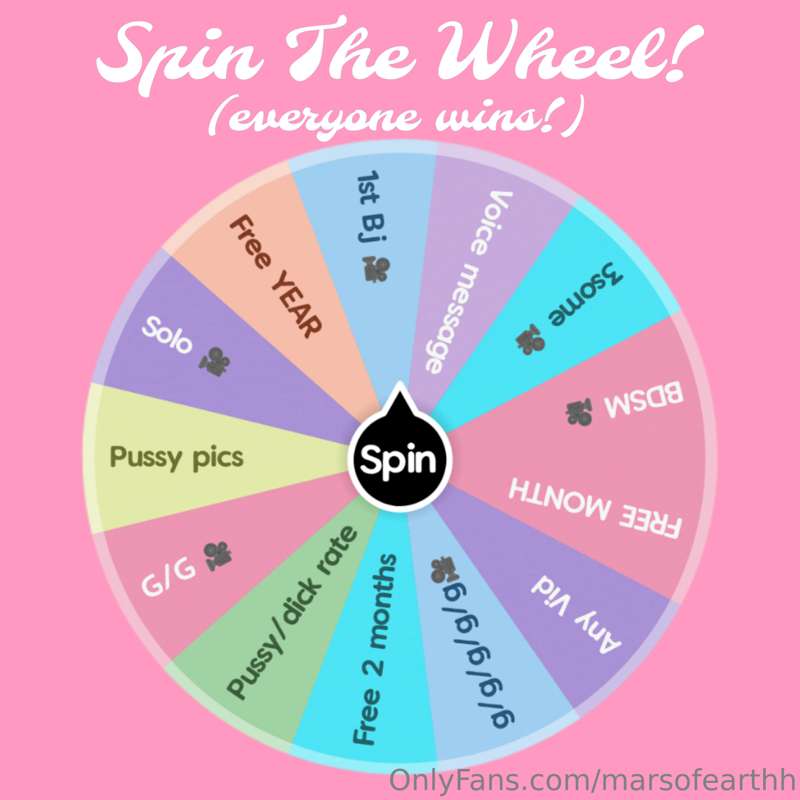 ✨ **$10/SPIN** ✨
***everyone's a winner!***
🎥Recorded spins🎥