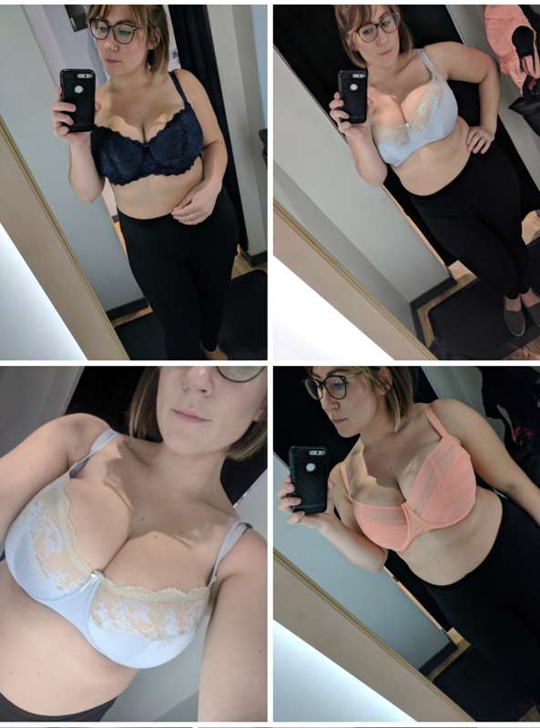 Here's the full set of bras that I tried on today! I ended u..