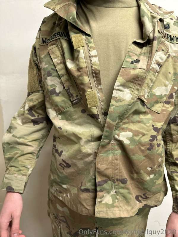 The private doing a little stripping down to his military br.. 9