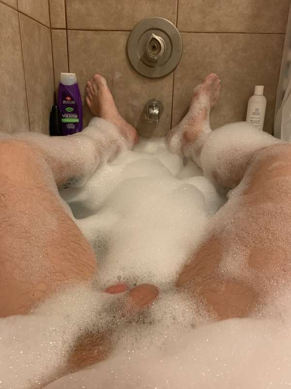 Peeking through the bubbles! 😈🍆🐶🐾