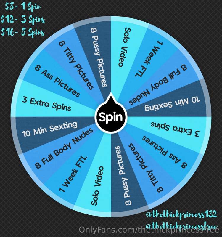 💙 BLUE SPIN WHEEL 💙💰 Tip this post 💰🦋 Re-Spins are $4 🦋🔵 Re-..