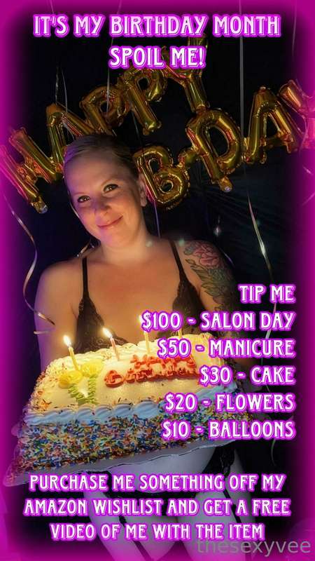 **It's my birthday month (the 28th) & I know you want to spo..