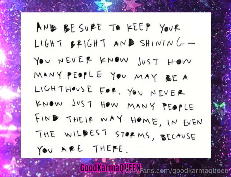 Think of others even when you're feeling down and out - your..