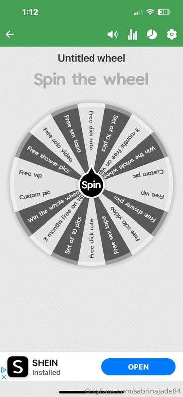 $10 for one spin $15 for 2 spins