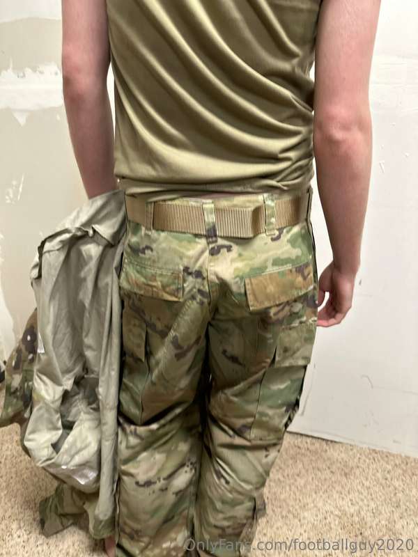 The private doing a little stripping down to his military br.. 16