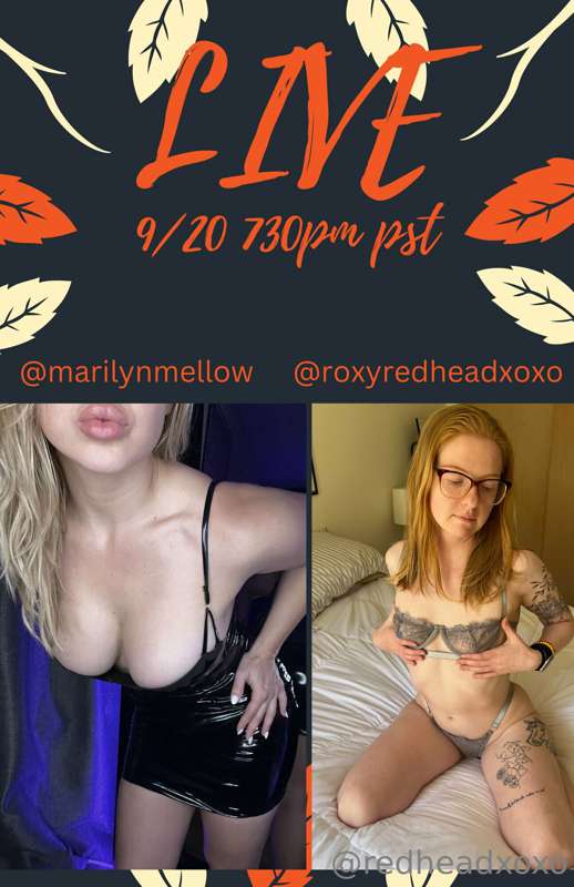 Watch @marilynmellow and I cum twice 🤤
