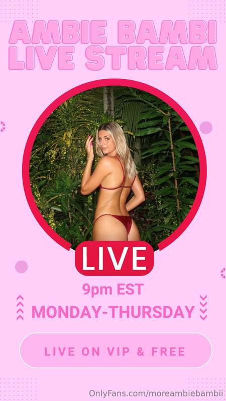 ❤️ Live Stream Schedule!! ❤️ Monday- Thursday 9:00 pm EST 🥰 ..