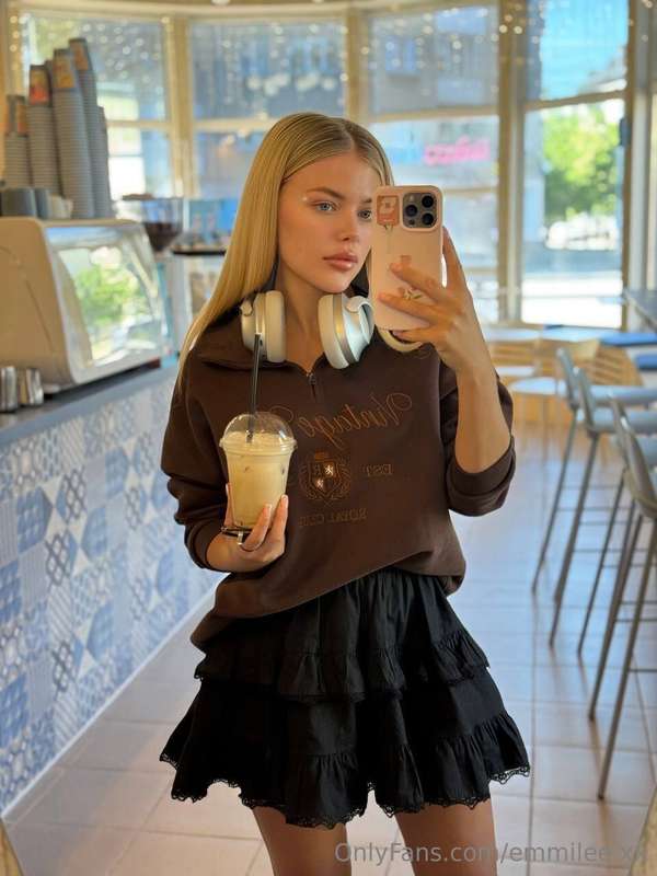 Today’s vibe: iced latte, no rush, gold earrings, and a lot ..