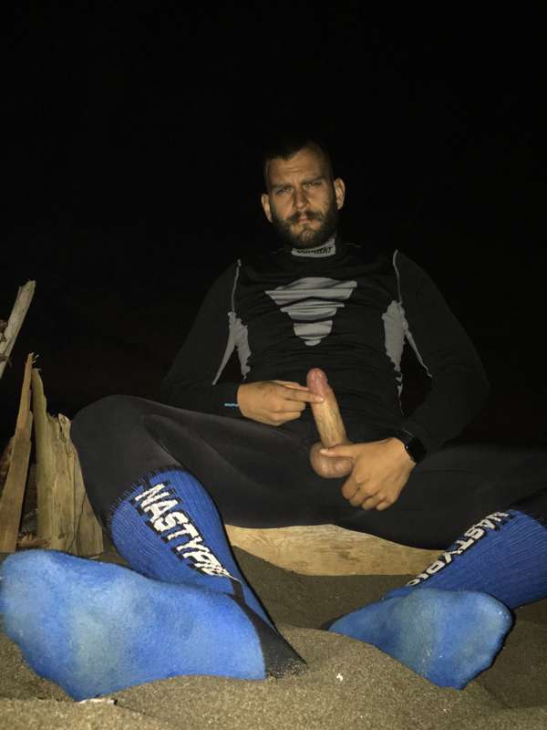 dirty socks and a tight skinsuit house my bone while camping..